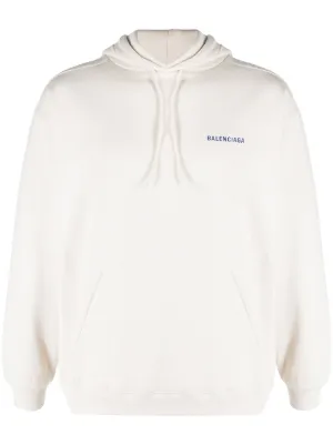 Balenciaga Hooded Sweatshirt | White | FARFETCH CA