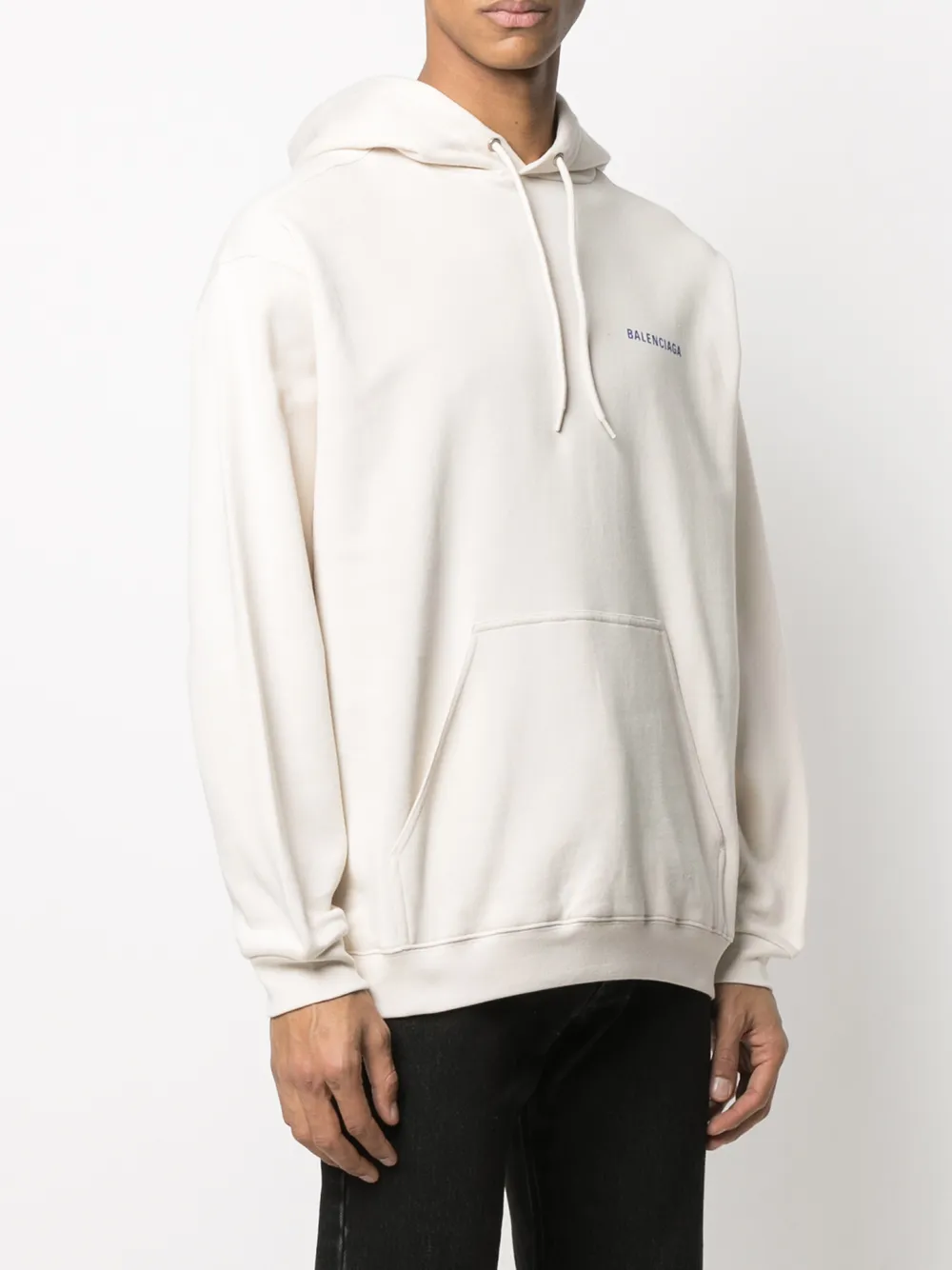 Balenciaga Hoodie met logoprint Beige