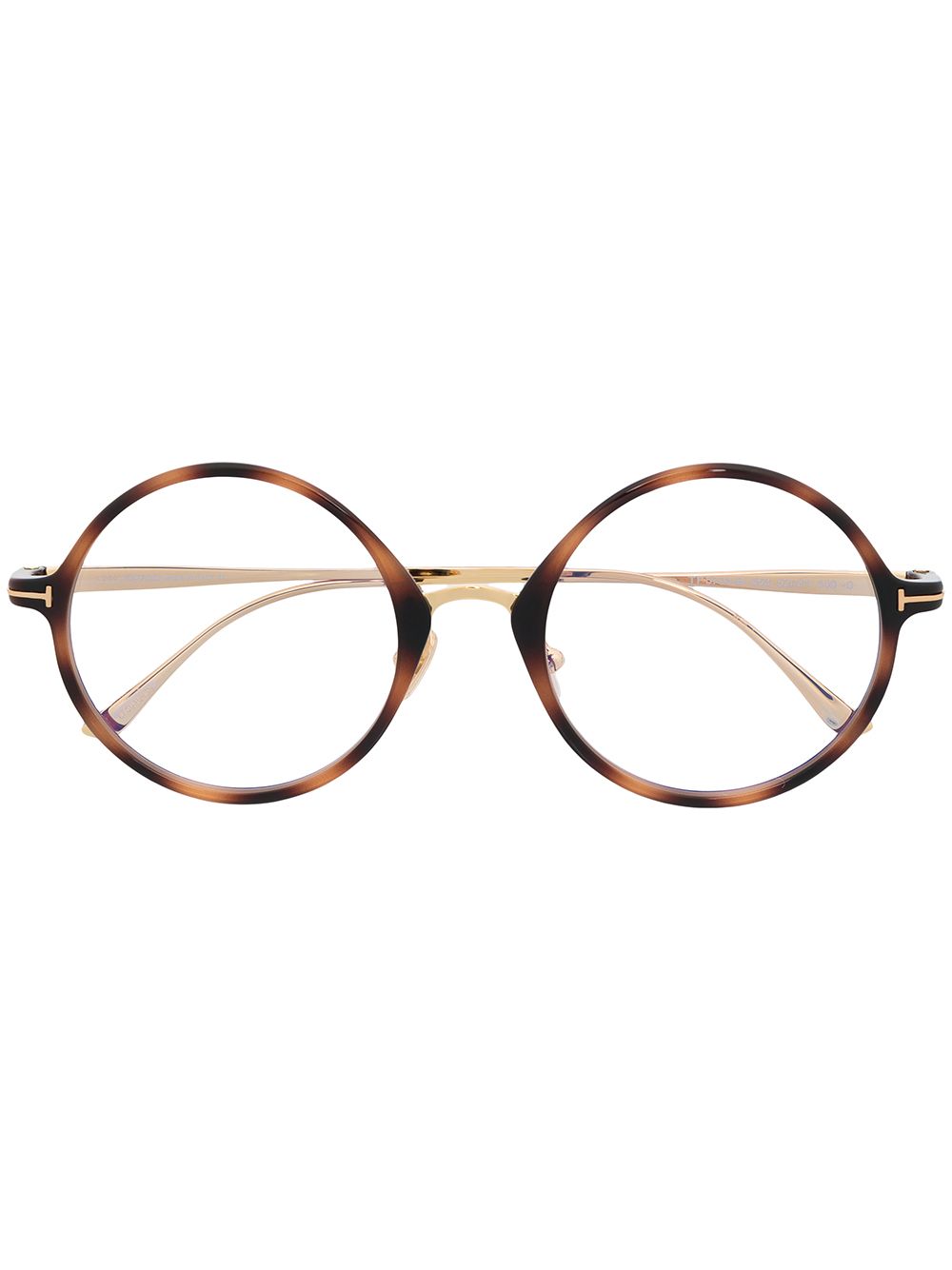 TOM FORD Eyewear Tortoiseshell Round Frame Glasses - Farfetch