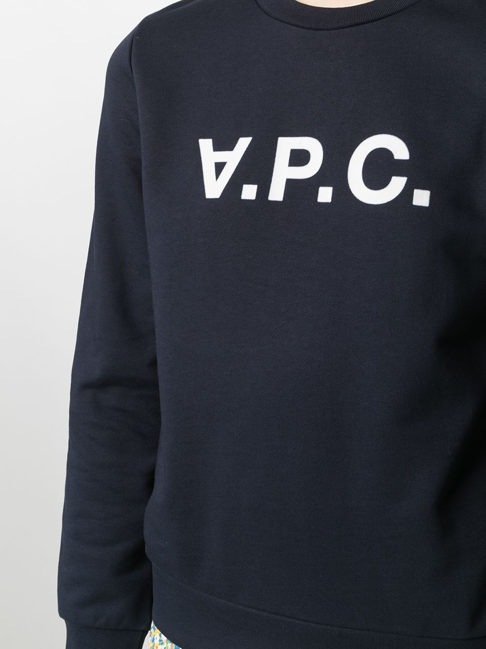 Shop Apc Logo Print Sweatshirt In Blue