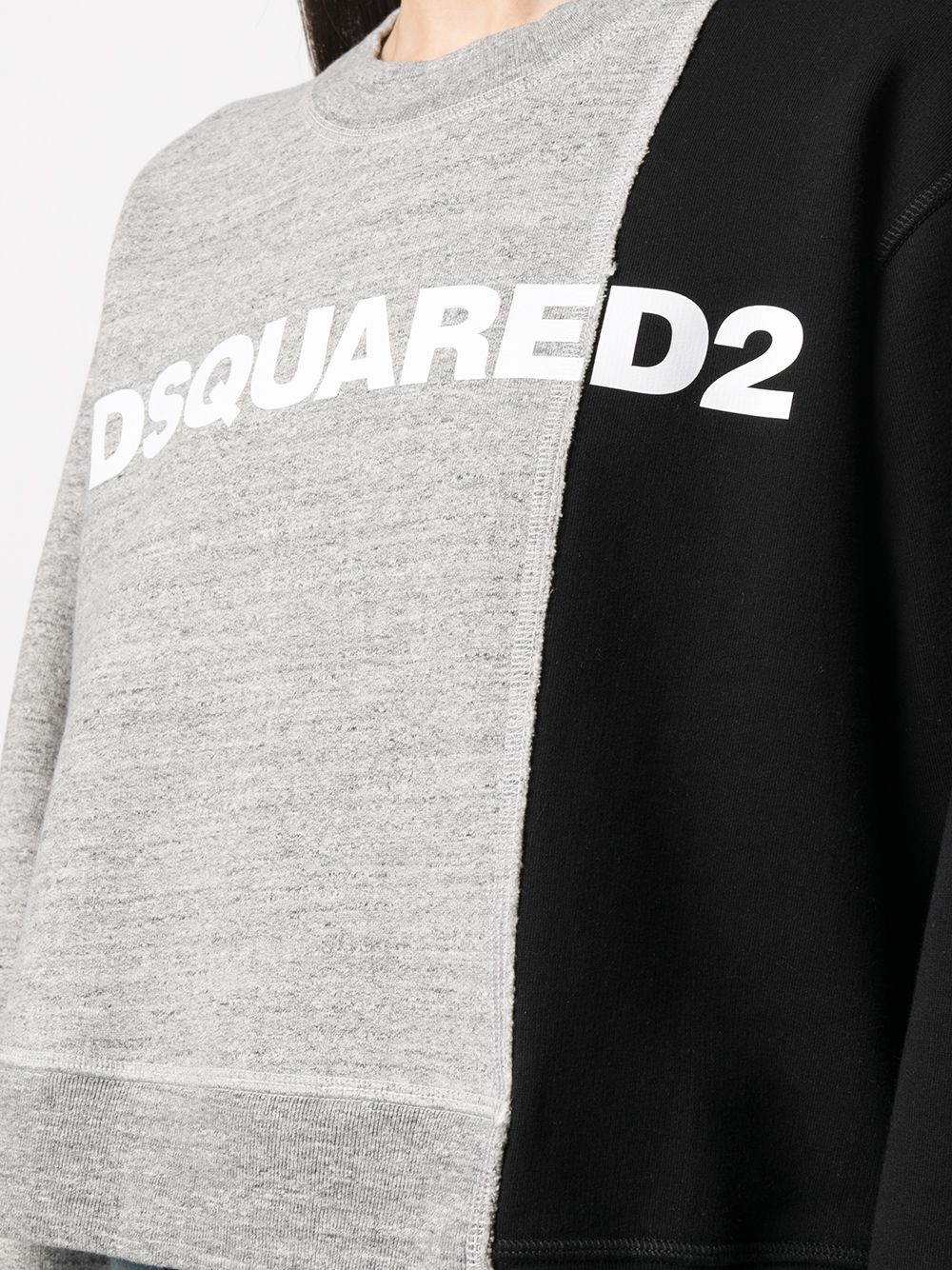 фото Dsquared2 толстовка в технике пэчворк с логотипом