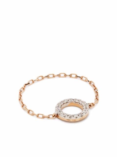 Djula 18kt rose gold Circle chain diamond ring