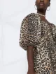 GANNI leopard-print puff-sleeve flared dress