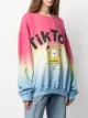 IRENEISGOOD TikTok print colour block sweatshirt