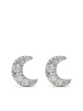 Djula 18kt white gold diamond Moon earrings - Silver