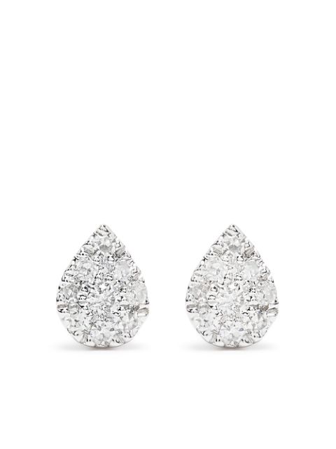 Djula 18kt white gold diamond Pear earrings