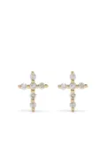 Djula 18kt yellow gold diamond Big Cross earrings