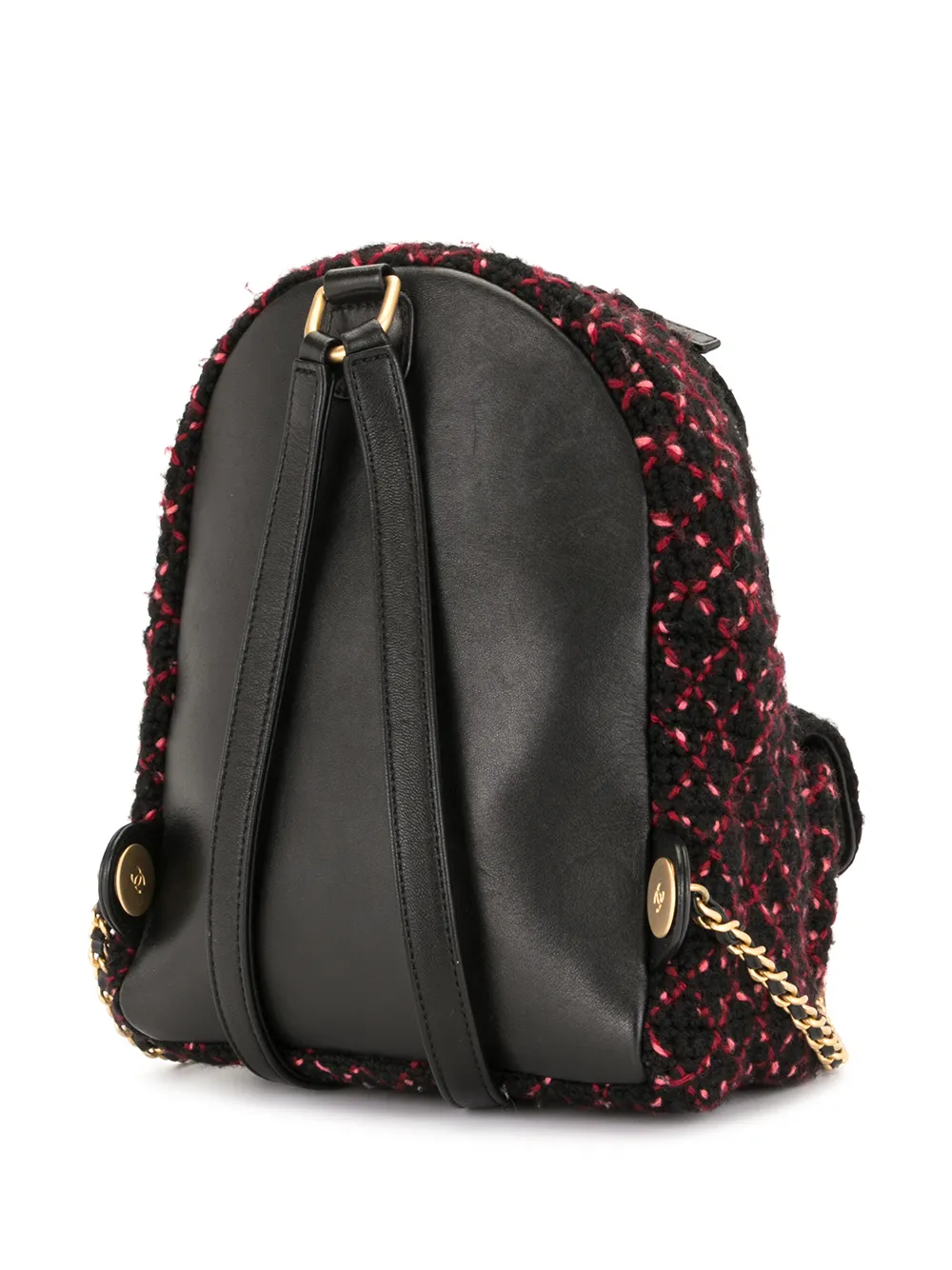 фото Chanel pre-owned твидовый рюкзак с логотипом cc