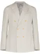 Image 1 of Eleventy herringbone-pattern double-breasted blazer