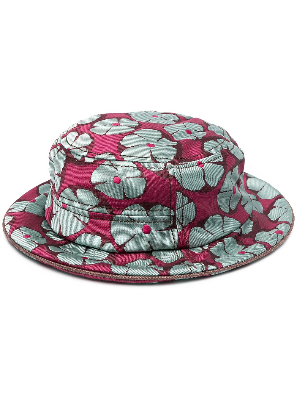 floral jacquard bucket hat