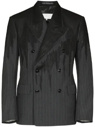 pinstripe double breasted blazer