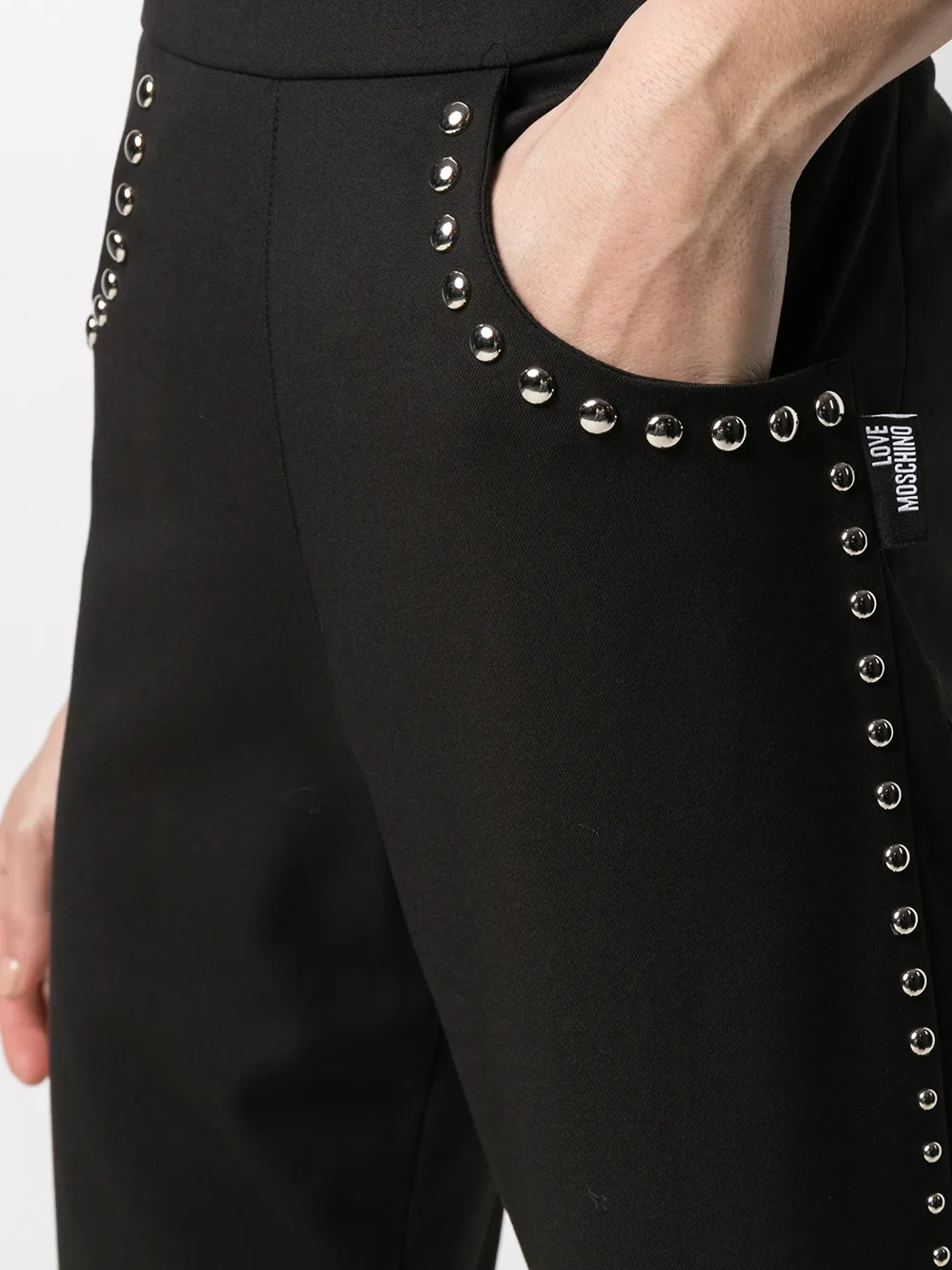 фото Love moschino укороченные брюки с заклепками