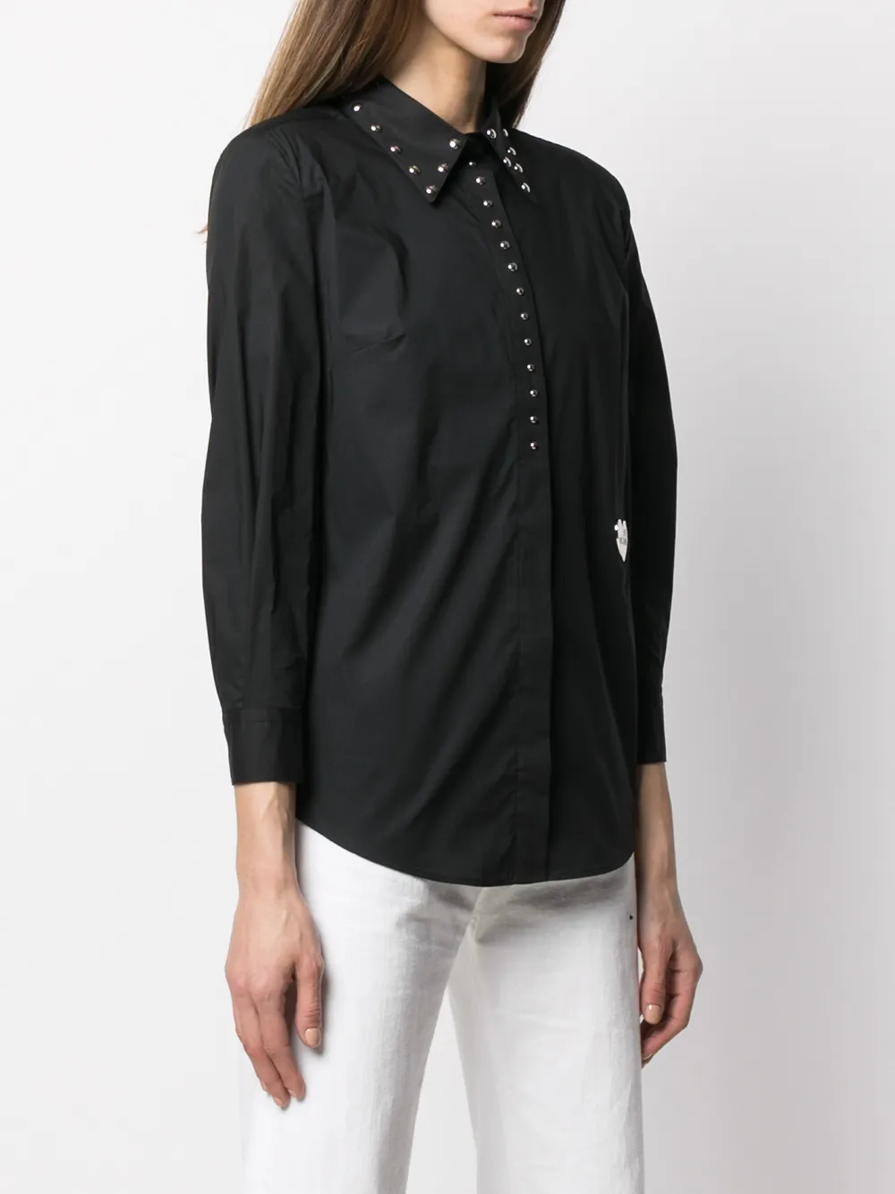 фото Love moschino рубашка с заклепками