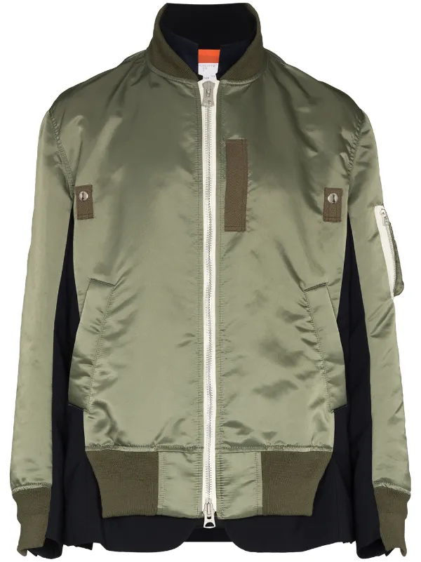 Shop Green Sacai X Ma 1 Panelled Bomber Jacket With Express Delivery Worldarchitecturefestival Shop Green Sacai X Ma 1 Panelled Bomber Jacket With Express Delivery Worldarchitecturefestival