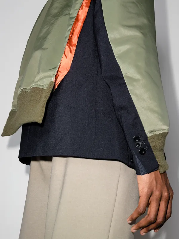 Shop Green Sacai X Ma 1 Panelled Bomber Jacket With Express Delivery Worldarchitecturefestival Shop Green Sacai X Ma 1 Panelled Bomber Jacket With Express Delivery Worldarchitecturefestival