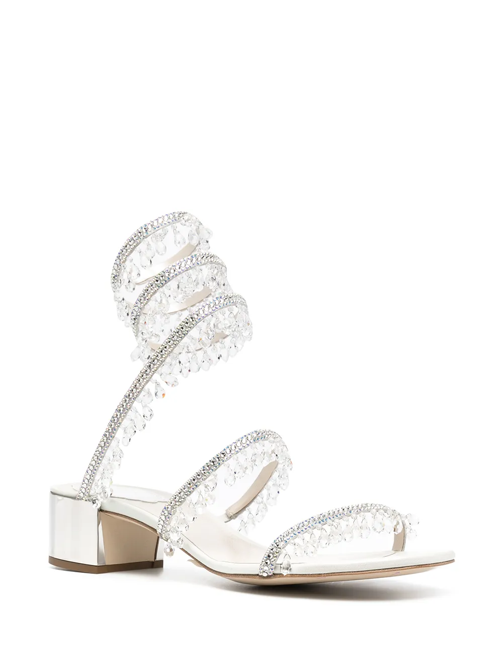 René Caovilla Sandalen met kristallen - Beige