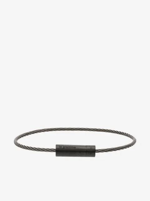 Le Gramme Le 5g brushed ceramic cable bracelet