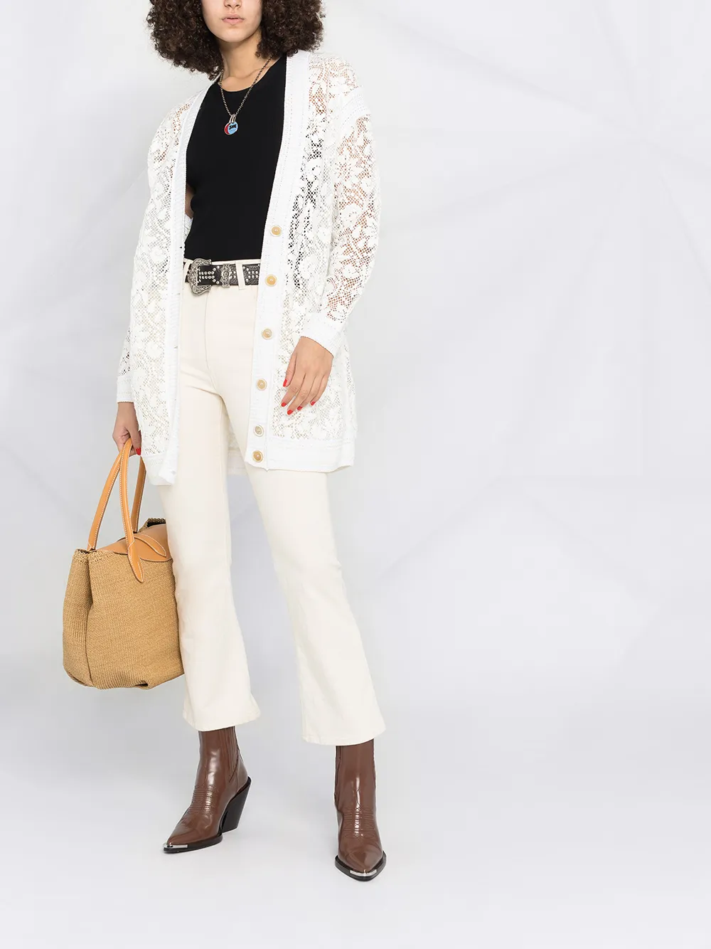 Ermanno Scervino Vest met knopen - Wit