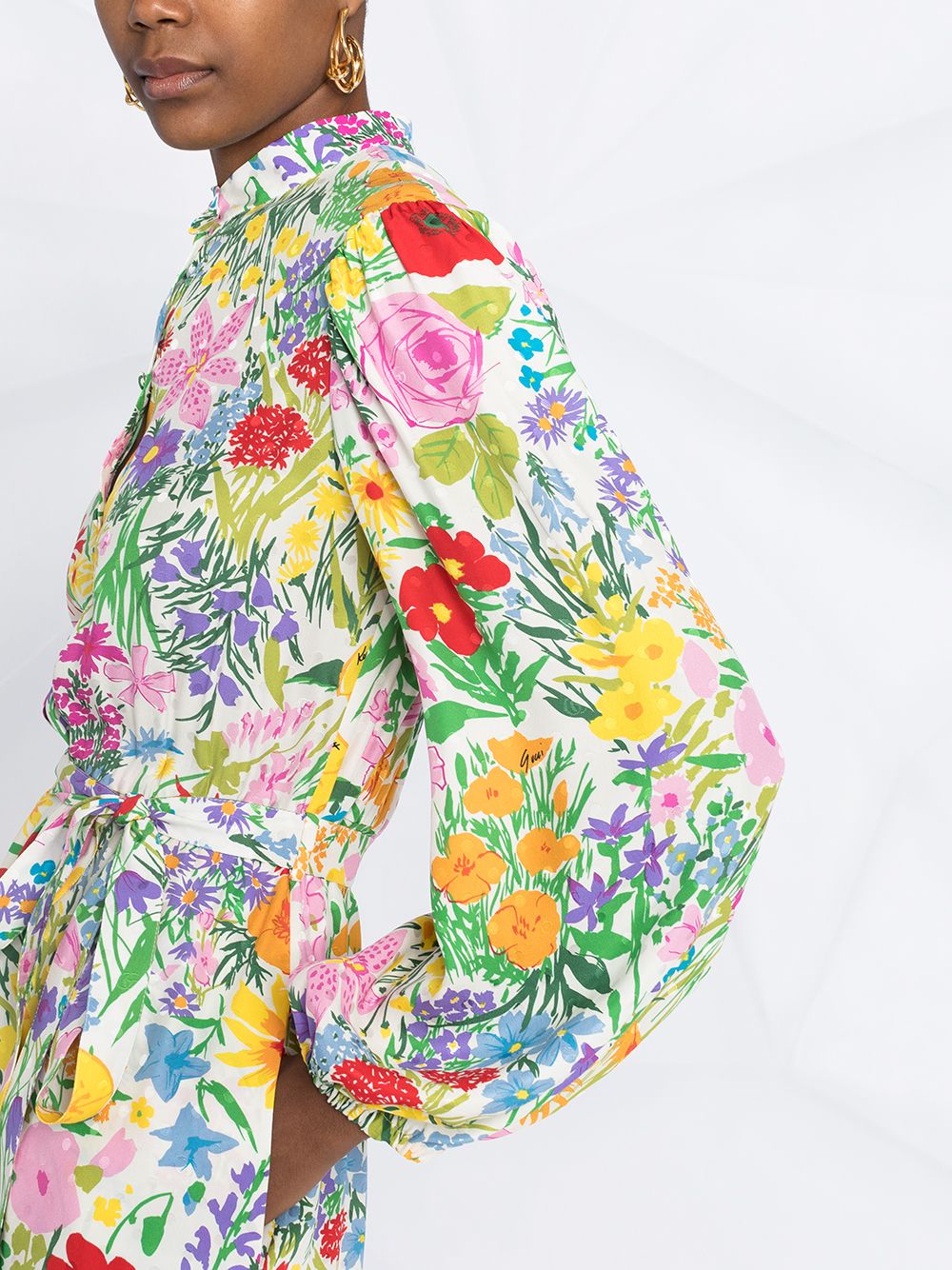 фото Gucci платье с цветочным принтом из коллаборации с ken scott