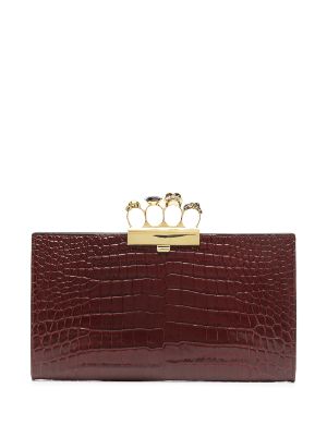 Alexander mcqueen deals red clutch