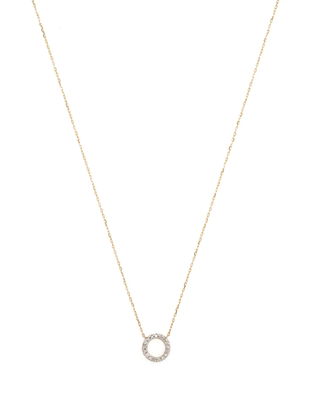 

Djula 18kt yelllow gold Circle diamond necklace