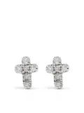 Djula 18kt white gold diamond Cross earrings - Silver