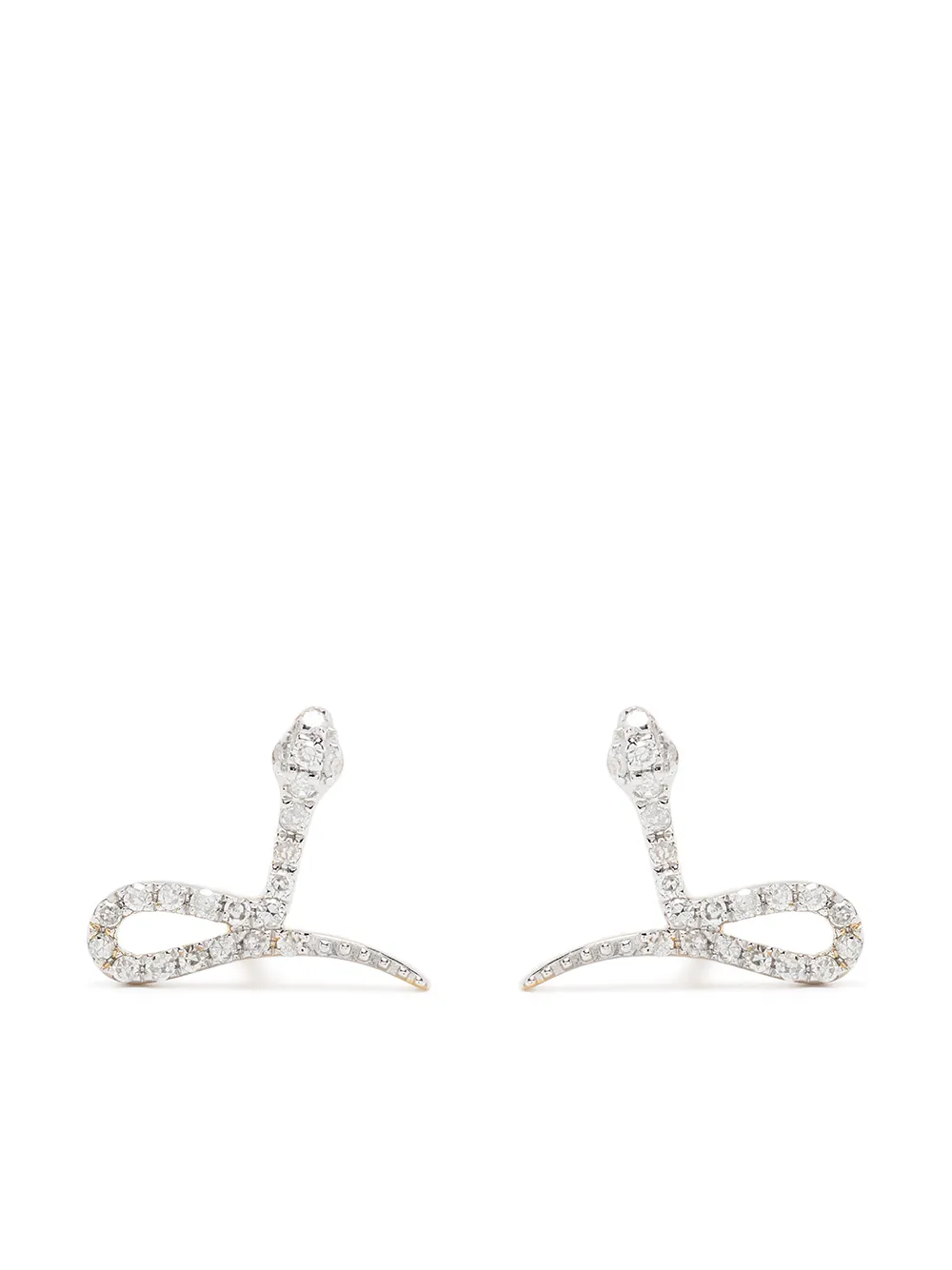 

Djula aretes Snake en oro amarillo de 18kt con diamantes - Dorado