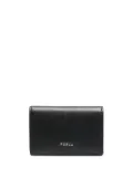 Furla logo-lettering leather wallet - Black