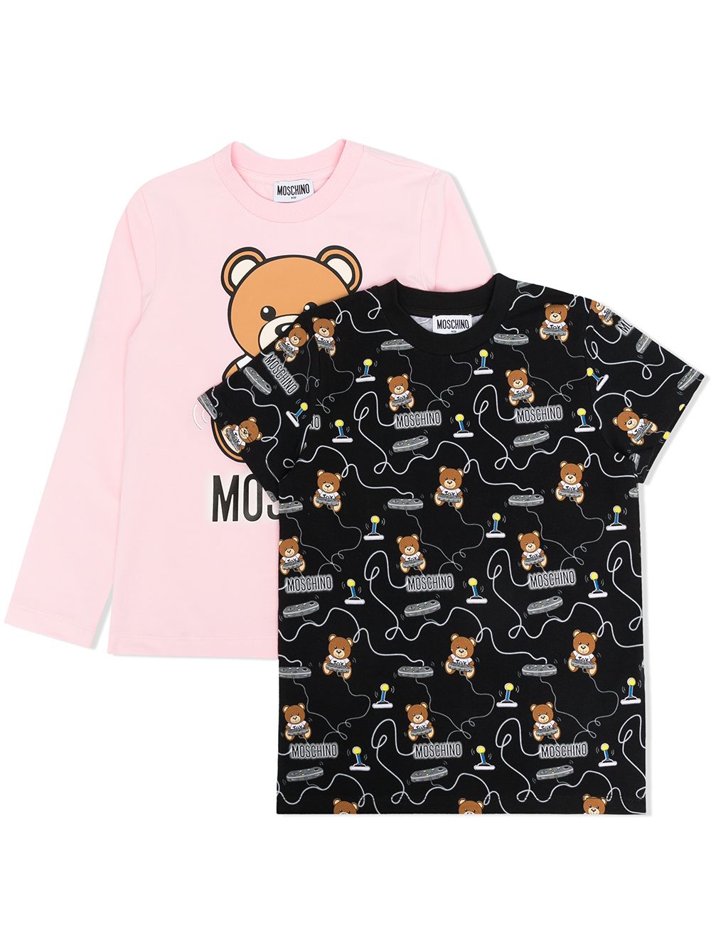 фото Moschino kids комплект из двух футболок toy с логотипом