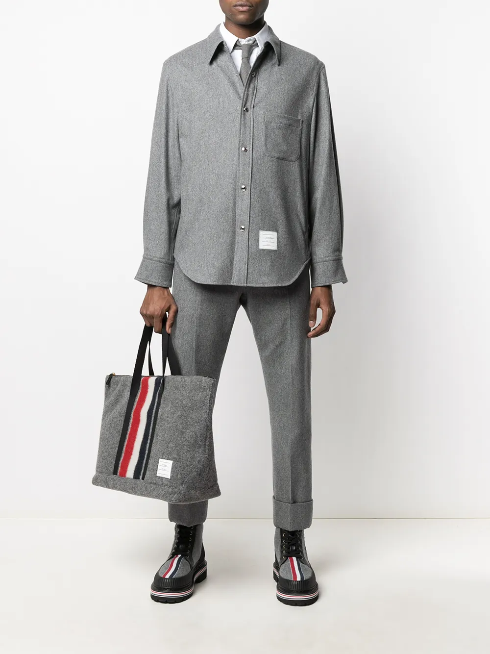 фото Thom browne сумка-тоут в полоску