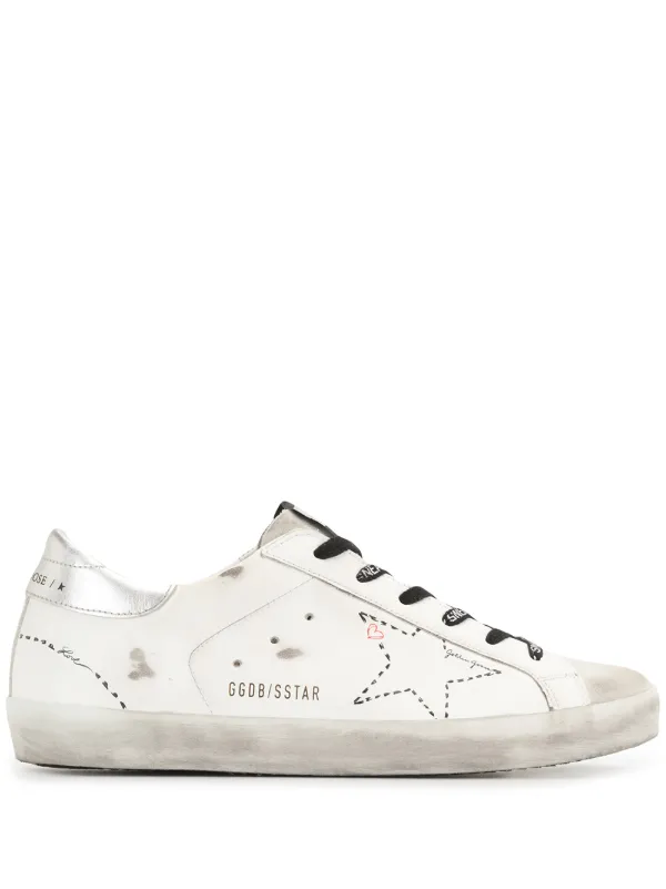 golden goose distressed superstar sneakers