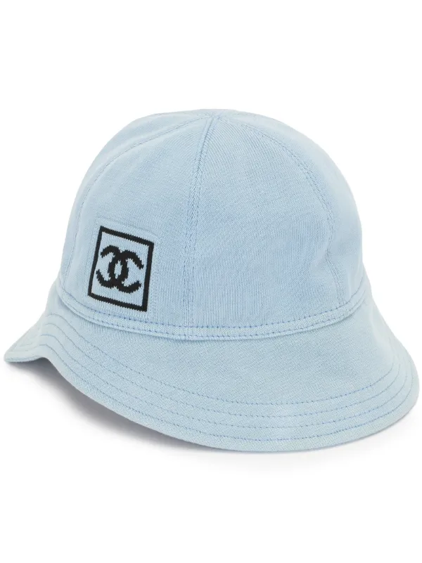 chanel white bucket hat