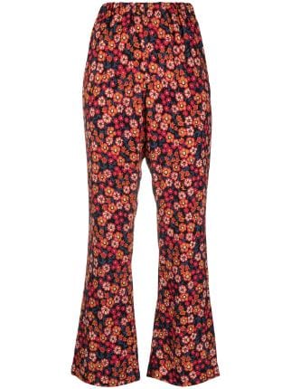 Marni floral-print wide-leg Trousers - Farfetch