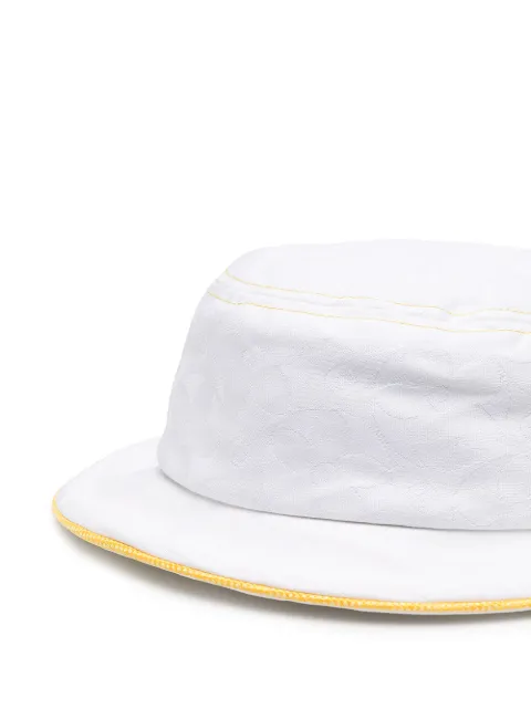 contrast-stitch padded bucket hat 