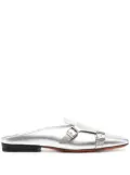 Santoni metallic leather mules - Silver