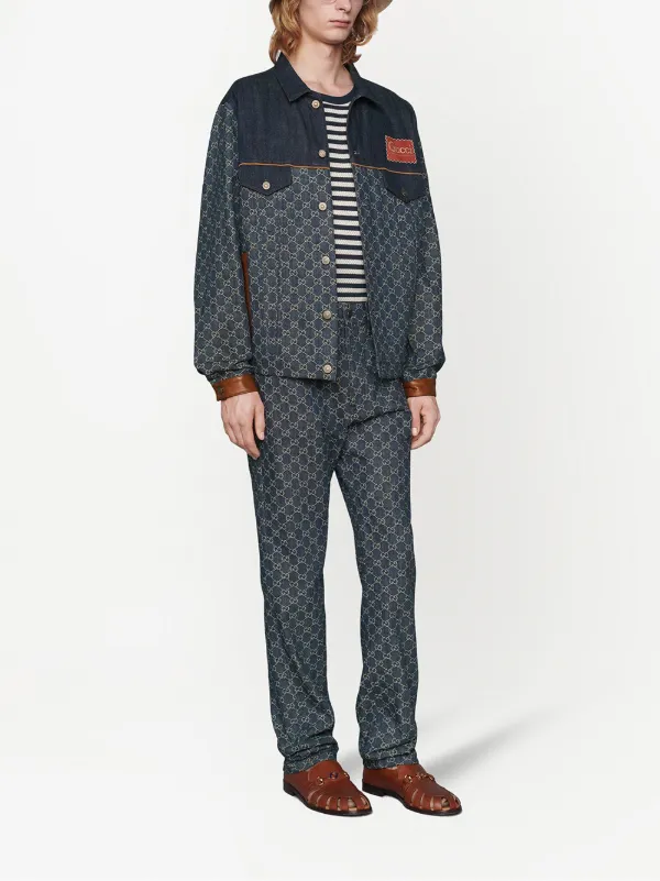 Shop Gucci Eco organic denim jacket 