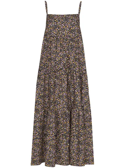 Matteau Vestido midi com estampa floral e amarração