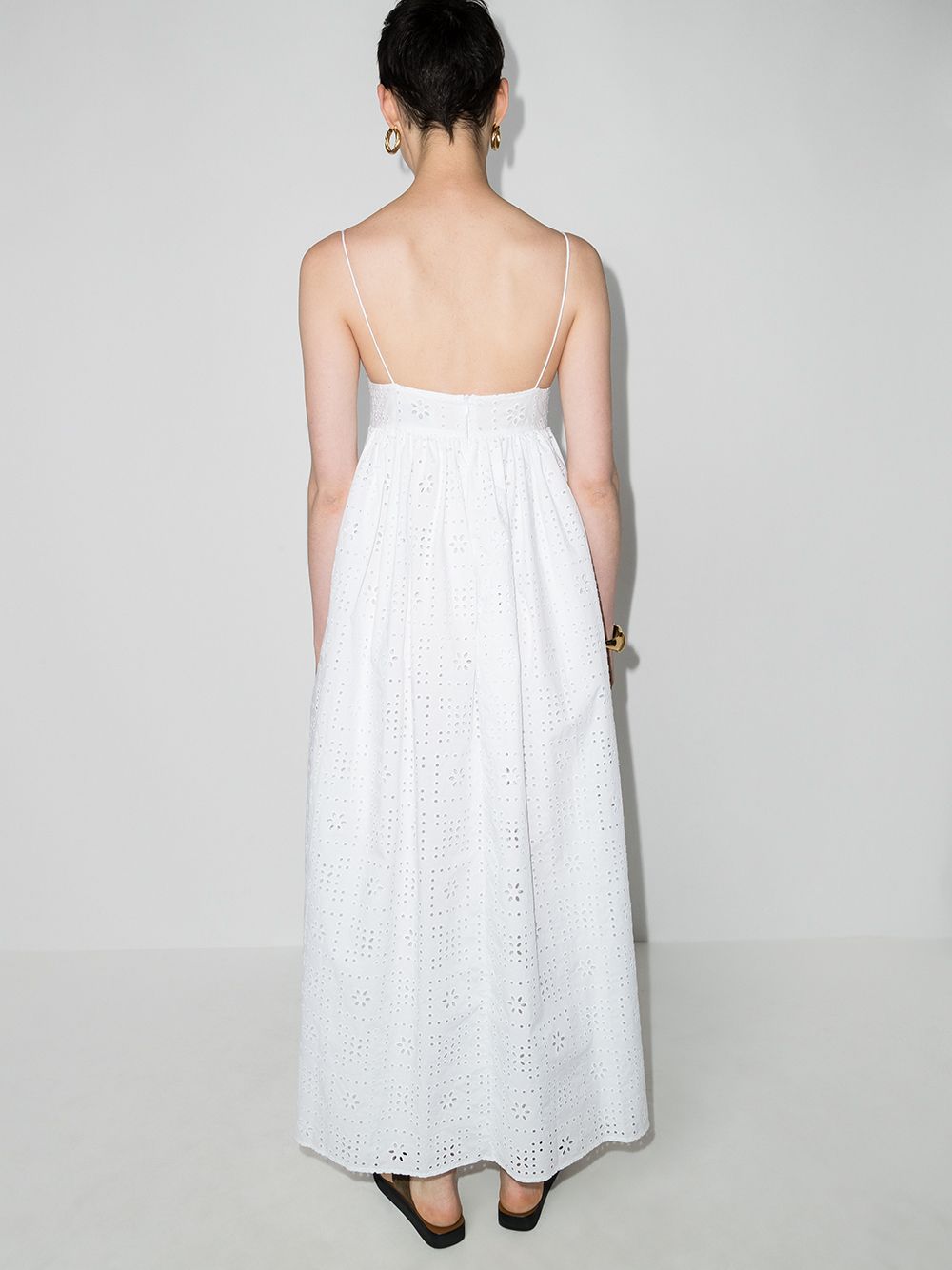 фото Matteau платье макси с английской вышивкой
