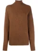 Image 1 of Victoria Beckham logo-embroidered roll-neck jumper