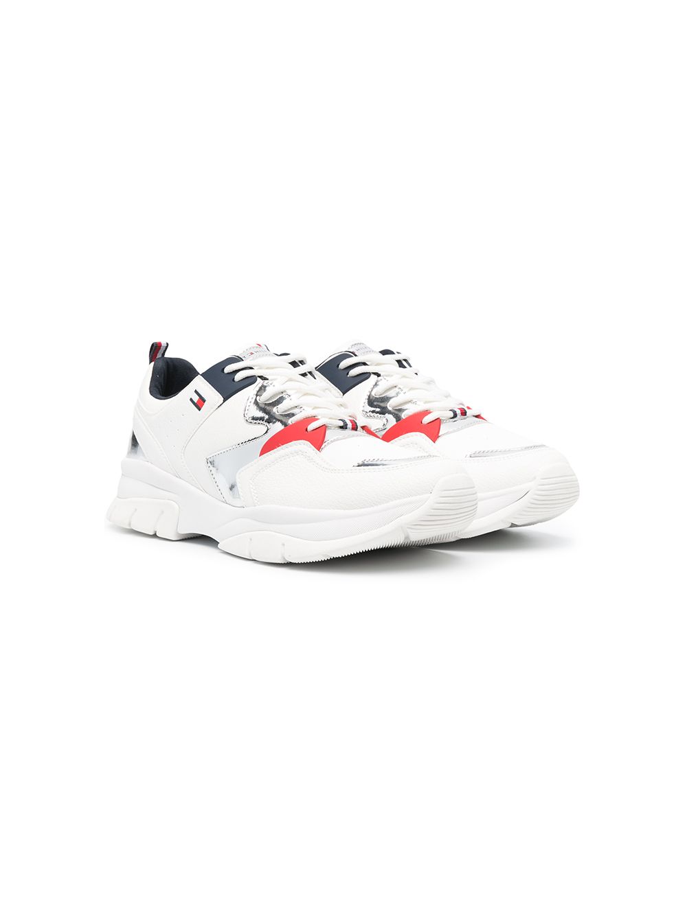 

Tommy Hilfiger Junior tenis con agujetas - Blanco