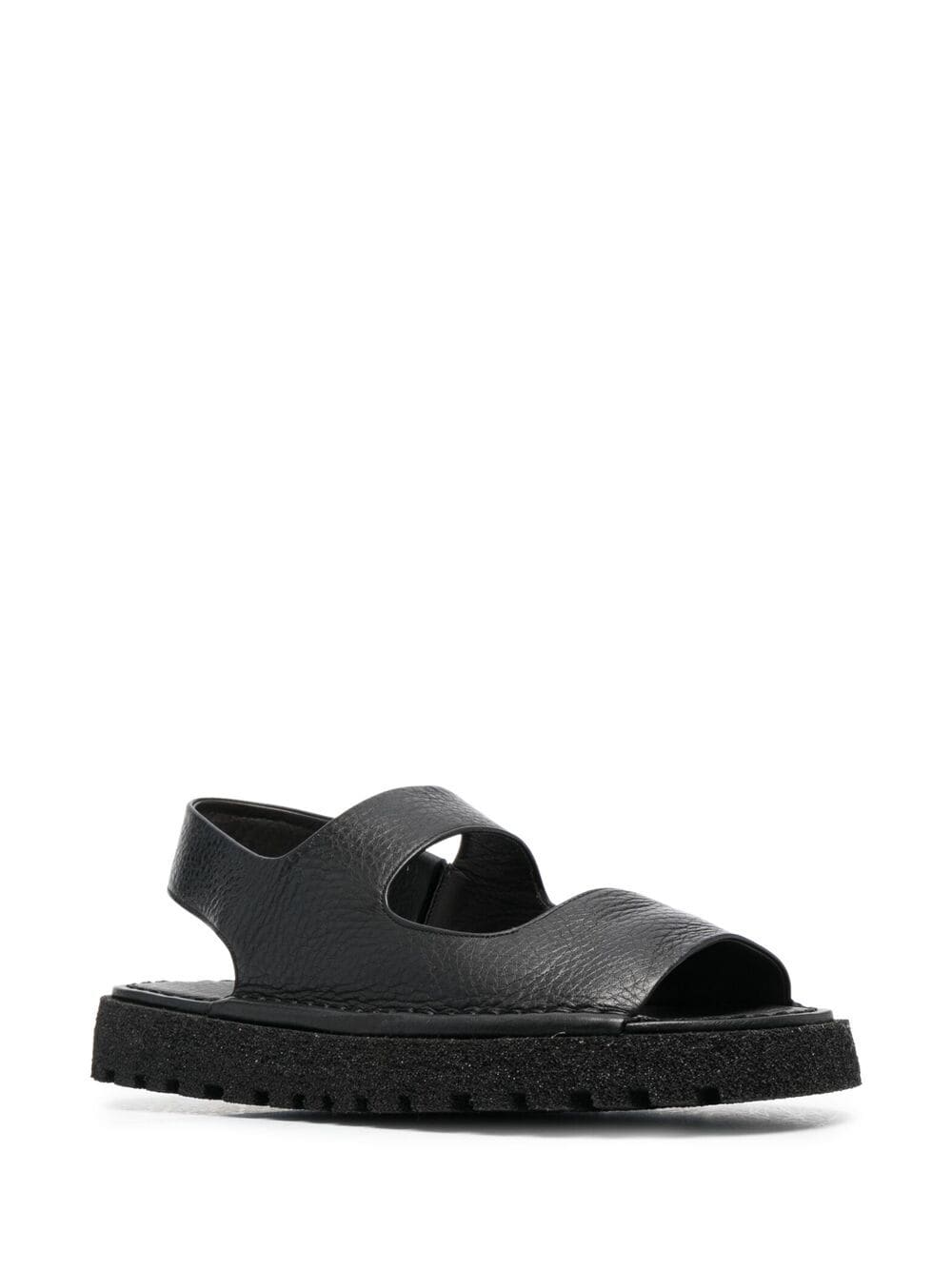 Shop Marsèll Open-toe Leather Sandals In Black