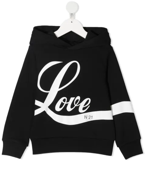 Nº21 Kids هودي بطبعة Love