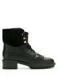 Sarah Chofakian leather Cavendish combat boots - Black