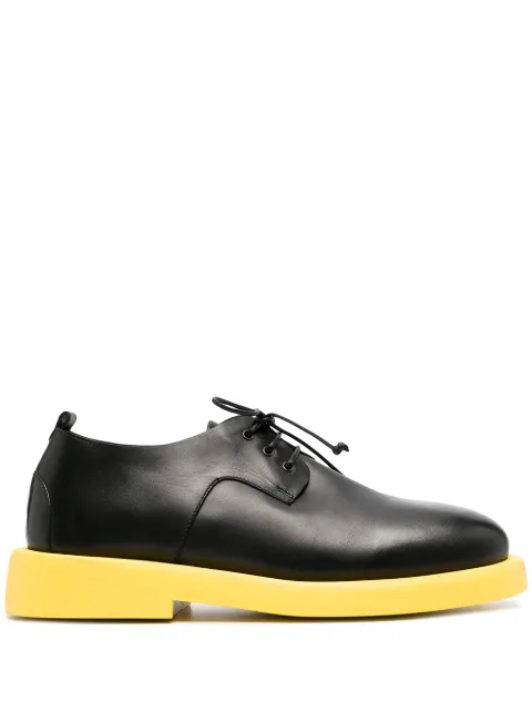 contrast sole derby shoes