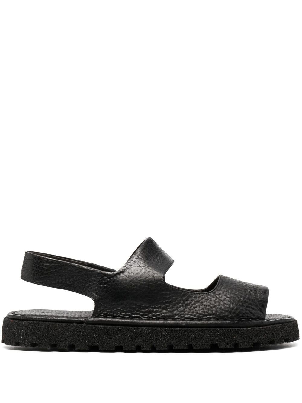 Shop Marsèll Double-strap Leather Sandals In Black
