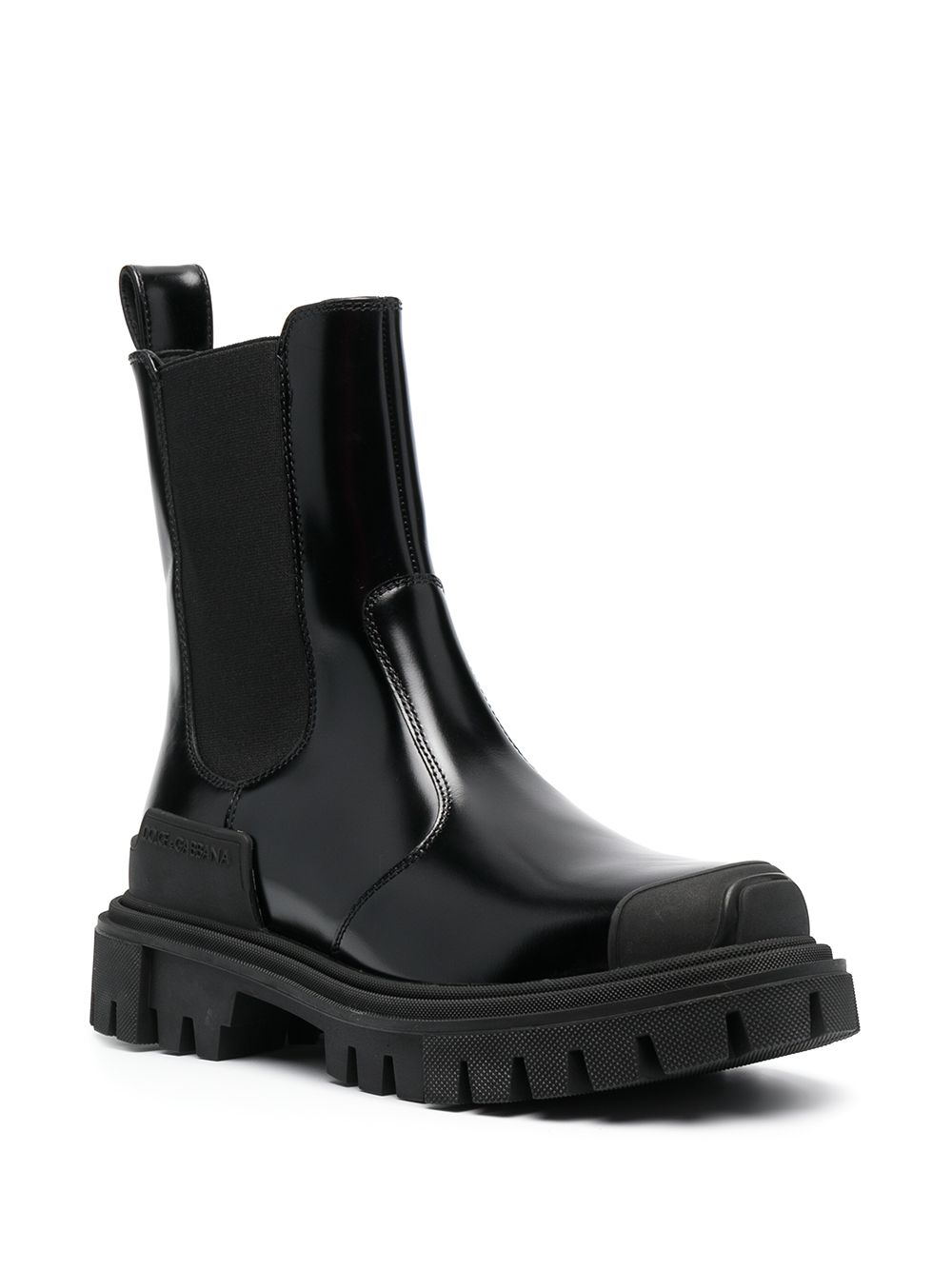 Dolce & Gabbana Chunky Sole Leather Ankle Boots - Farfetch