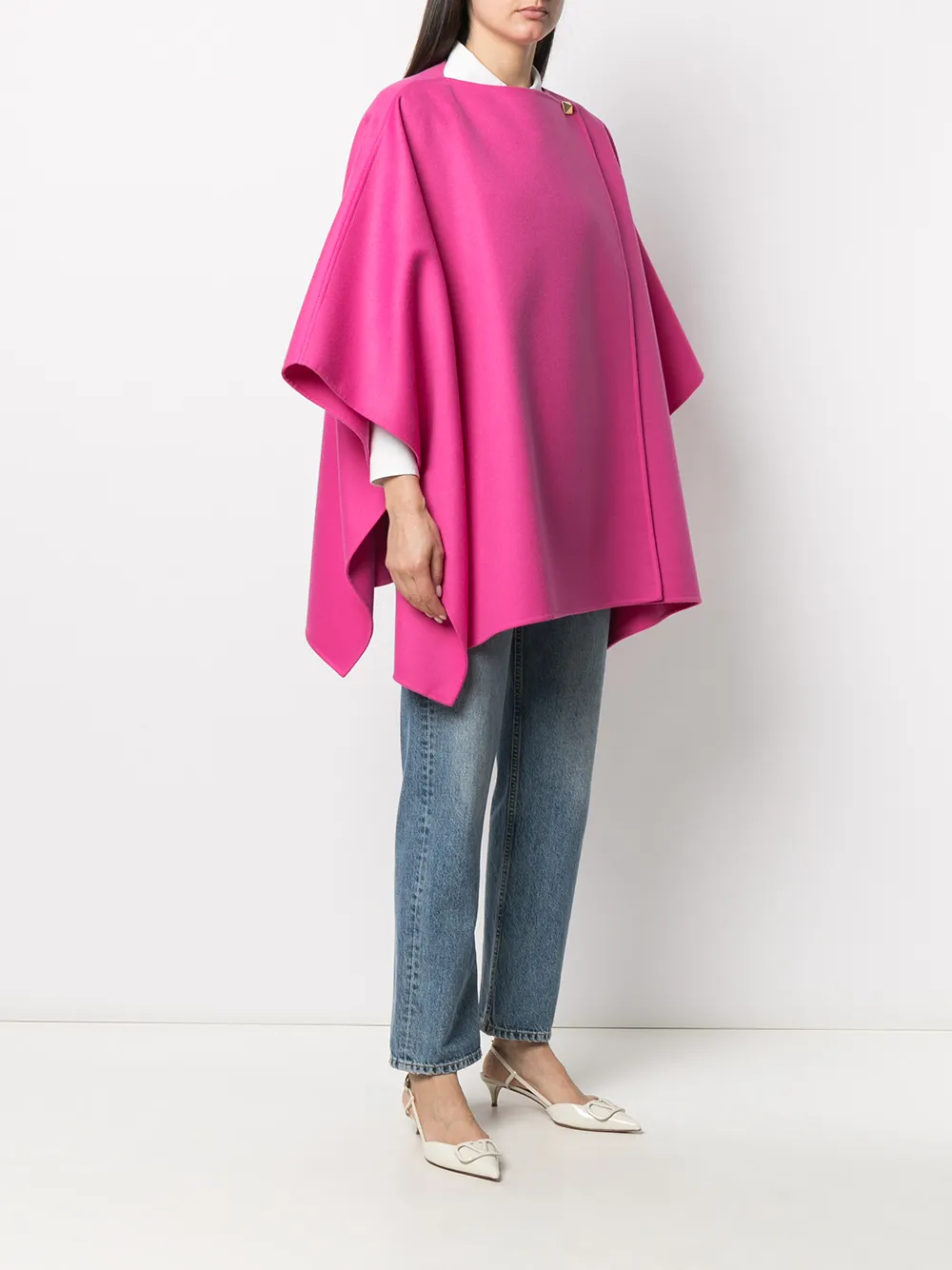 Valentino Garavani Gedrapeerde cape Roze