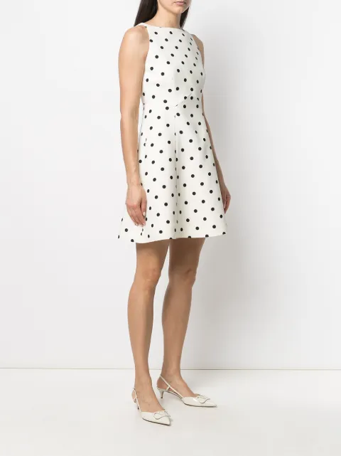 polka dot skater-style dress for women 