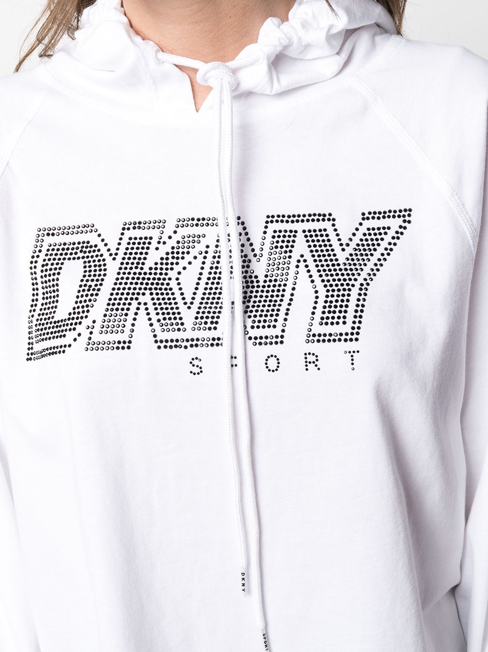 фото Dkny худи с логотипом и кристаллами