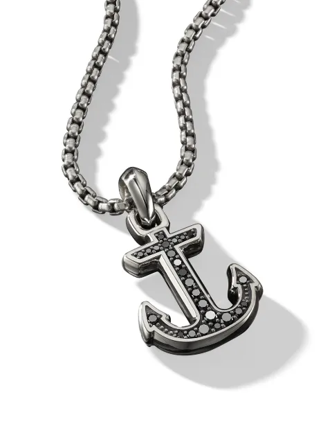David Yurman Diamond Anchor Pendant 